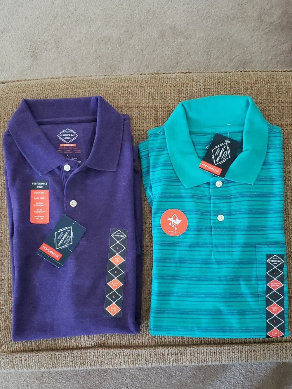 NWT-Two Short Sleeve St. John's Bay Shirts Size Large